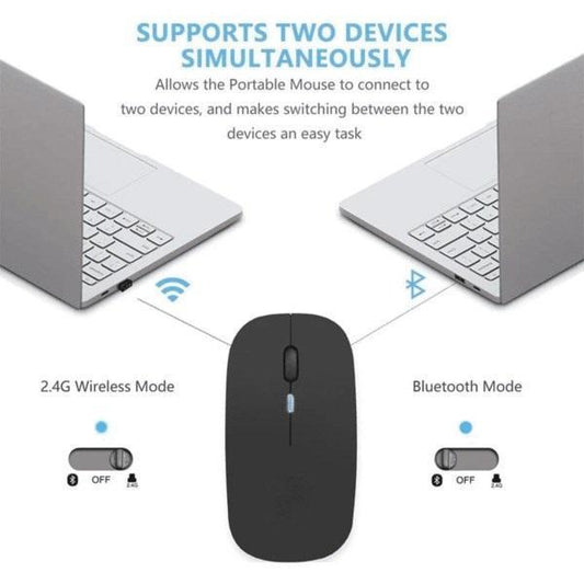 HP W10 Dual Mode Wireless Mouse – Bluetooth + 2.4GHz | Slim Design, Long Battery Life