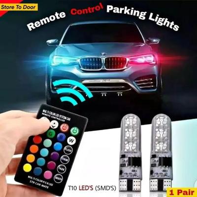 SMDs LED Car Parking Light Bulbs Pair Remote Control - My Store