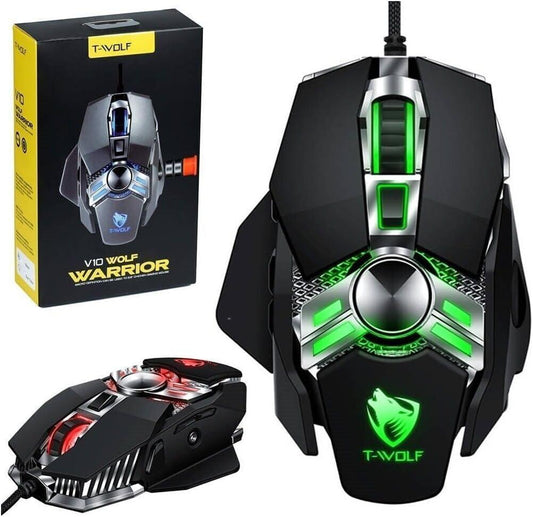 T - WOLF V10 RGB Wired Gaming Mouse – - My Store