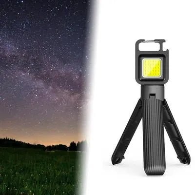 Tripod Rechargeable COB Flash Light LW06T | Mini LED Keychain Torch with 3 Modes - My Store